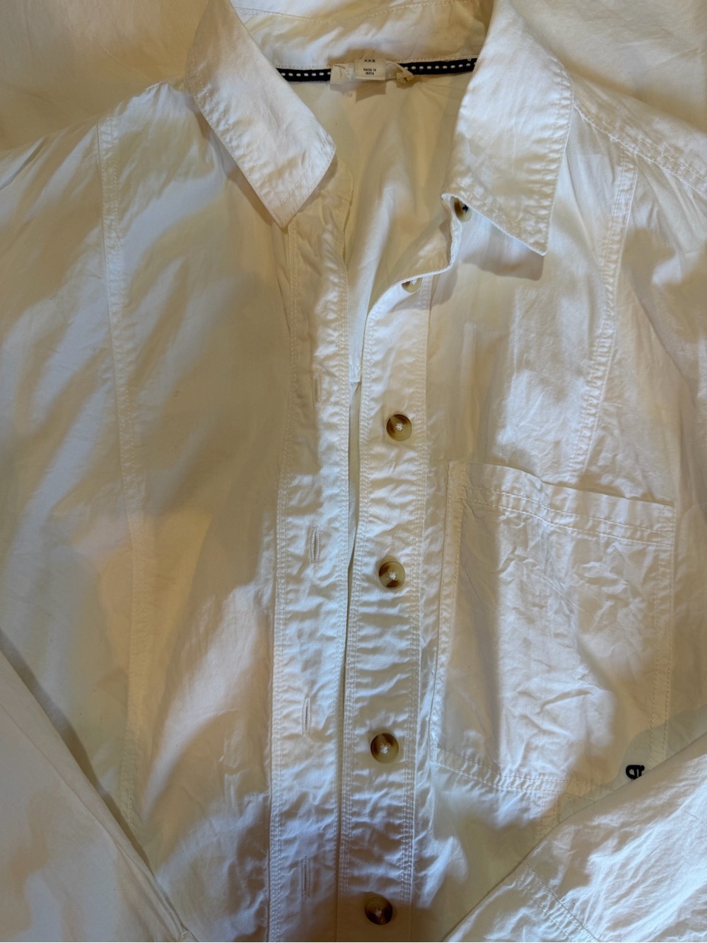 Pilcro Women's White Button-Down Shirt